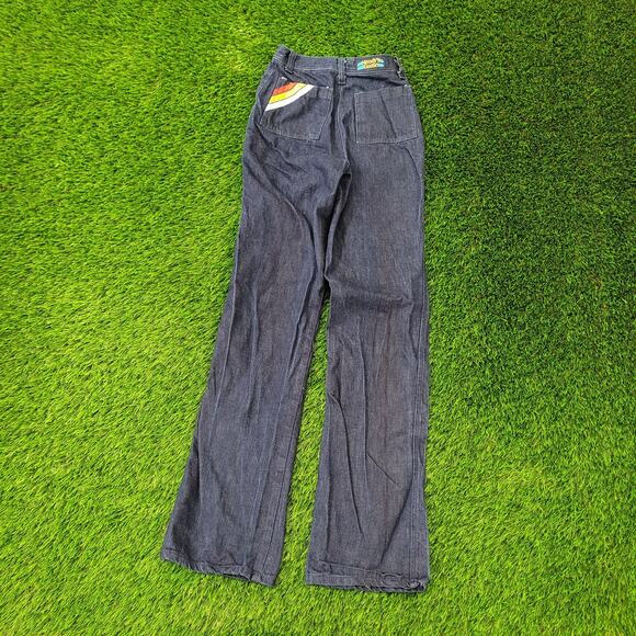 Vintage 80s Moodys-Goose Jeans Womens 00 22x34 Flared - Picture 2 of 16